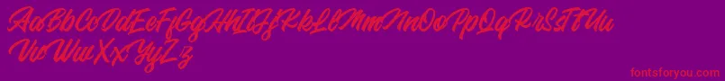 Backhill Free Version Font – Red Fonts on Purple Background