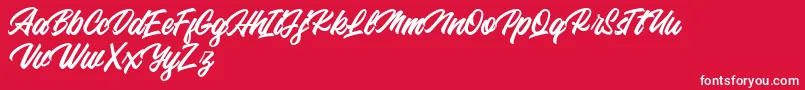 Backhill Free Version Font – White Fonts on Red Background
