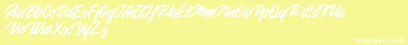 Backhill Free Version Font – White Fonts on Yellow Background