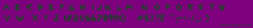 Backside Air Font – Black Fonts on Purple Background