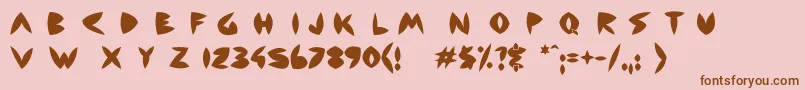Backside Air Font – Brown Fonts on Pink Background