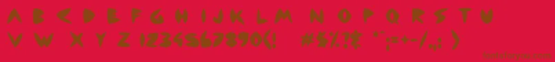Backside Air Font – Brown Fonts on Red Background