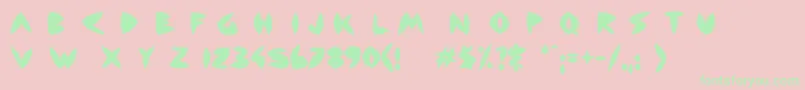 Backside Air Font – Green Fonts on Pink Background