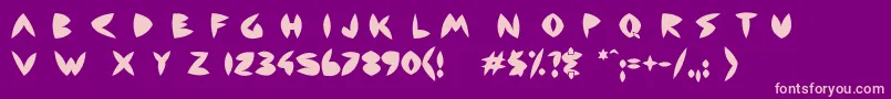 Backside Air Font – Pink Fonts on Purple Background