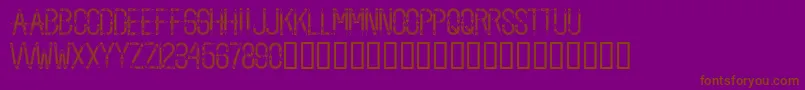 BackToSchool-fontti – ruskeat fontit violetilla taustalla