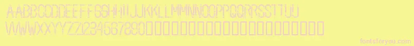 BackToSchool-fontti – vaaleanpunaiset fontit keltaisella taustalla