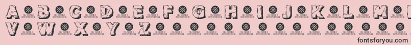 フォントBacktrack Demo – ピンクの背景に黒い文字