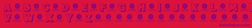 Backtrack Demo Font – Purple Fonts on Red Background