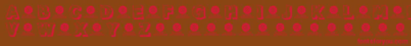 Backtrack Demo Font – Red Fonts on Brown Background