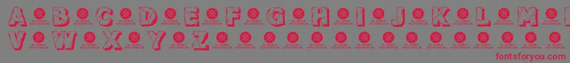 Backtrack Demo Font – Red Fonts on Gray Background