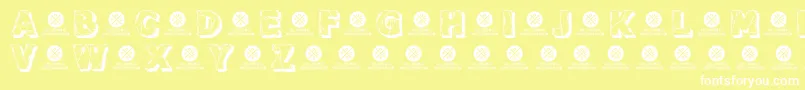 Backtrack Demo Font – White Fonts on Yellow Background