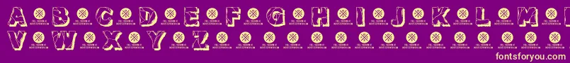 Backtrack Demo Font – Yellow Fonts on Purple Background