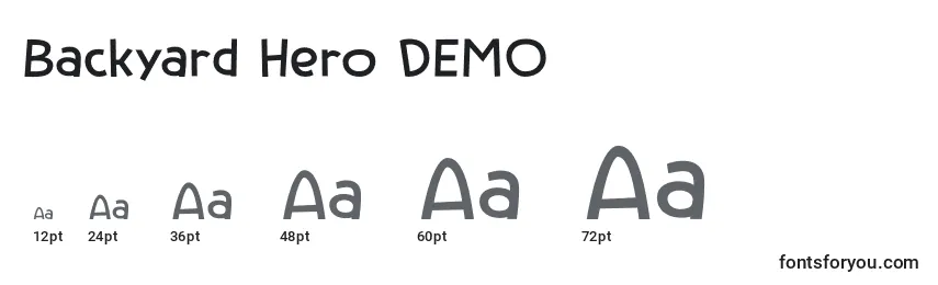Backyard Hero DEMO Font Sizes