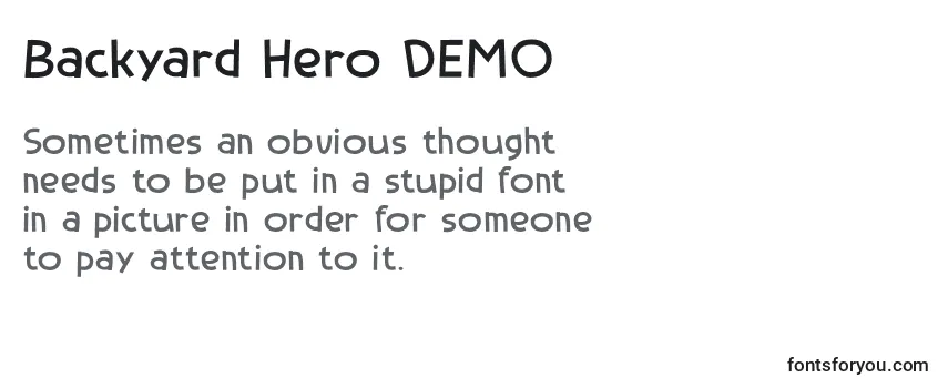 Backyard Hero DEMO-fontti
