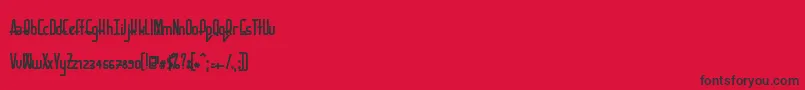 BaconRequest Bold-Schriftart – Schwarze Schriften auf rotem Hintergrund
