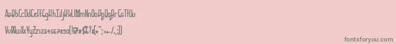 BaconRequest Bold-Schriftart – Graue Schriften auf rosa Hintergrund