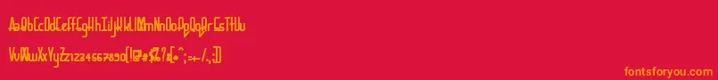 Police BaconRequest Bold – polices orange sur fond rouge