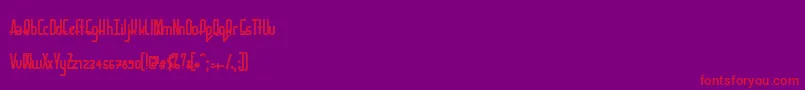 Police BaconRequest Bold – polices rouges sur fond violet