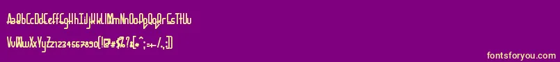 フォントBaconRequest Bold – 紫の背景に黄色のフォント