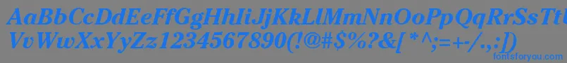 CheltenhamBoI Font – Blue Fonts on Gray Background