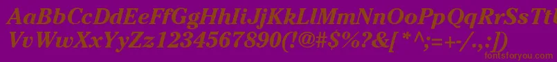 CheltenhamBoI Font – Brown Fonts on Purple Background