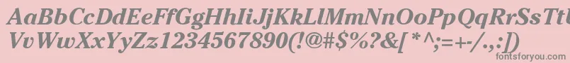CheltenhamBoI Font – Gray Fonts on Pink Background