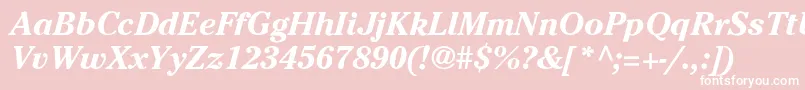 CheltenhamBoI Font – White Fonts on Pink Background