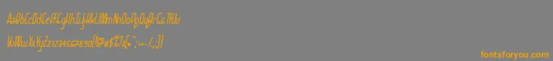 BaconRequest Italic Font – Orange Fonts on Gray Background