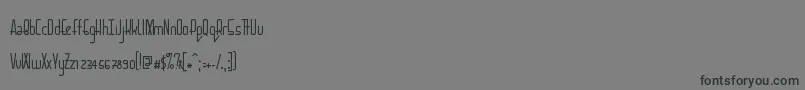 Weitere Informationen zur BaconRequest Regular-Schriftart BaconRequest Regular-Schriftart – Schwarze Schriften auf grauem Hintergrund