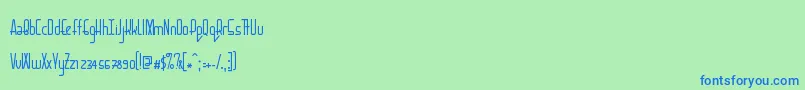 BaconRequest Regular Font – Blue Fonts on Green Background