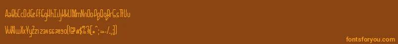 Шрифт BaconRequest Regular – оранжевые шрифты на коричневом фоне