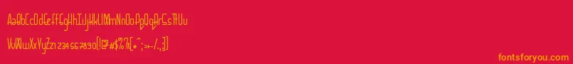 BaconRequest Regular Font – Orange Fonts on Red Background
