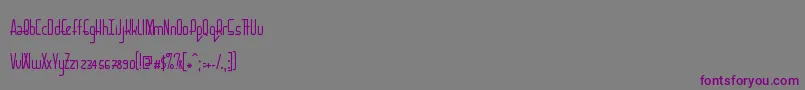 BaconRequest Regular Font – Purple Fonts on Gray Background