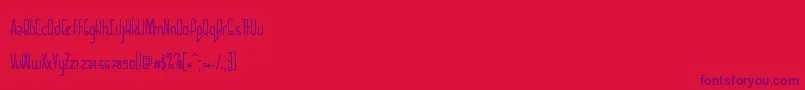 BaconRequest Regular Font – Purple Fonts on Red Background