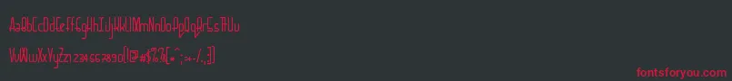 BaconRequest Regular Font – Red Fonts on Black Background