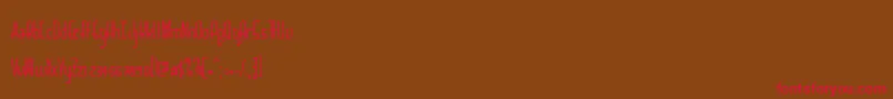 BaconRequest Regular Font – Red Fonts on Brown Background