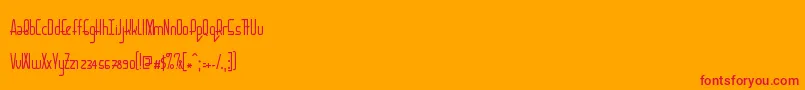 BaconRequest Regular Font – Red Fonts on Orange Background