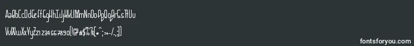 フォントBaconRequest Regular – 白い文字