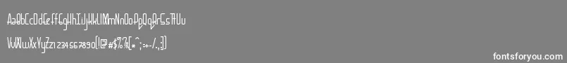 BaconRequest Regular Font – White Fonts on Gray Background