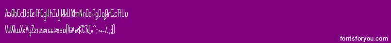BaconRequest Regular Font – White Fonts on Purple Background