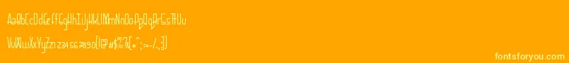 BaconRequest Regular Font – Yellow Fonts on Orange Background