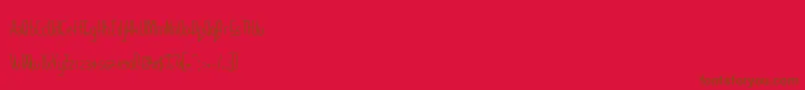 Подробнее о шрифте BaconRequest Thin Шрифт BaconRequest Thin – коричневые шрифты на красном фоне