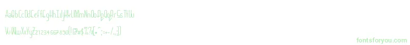 BaconRequest Thin Font – Green Fonts on White Background