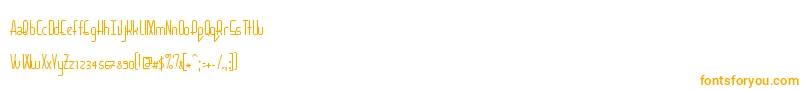 Fonte BaconRequest Thin – fontes laranjas em um fundo branco