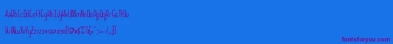 Police BaconRequest Thin – polices violettes sur fond bleu