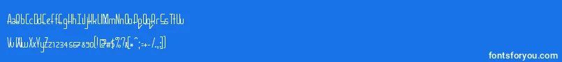 BaconRequest Thin-Schriftart – Weiße Schriften auf blauem Hintergrund
