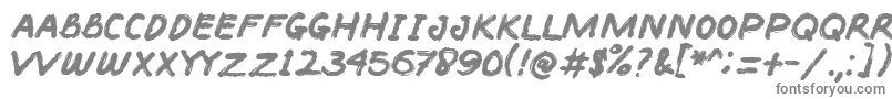 フォントBACOTER – 白い背景に灰色の文字