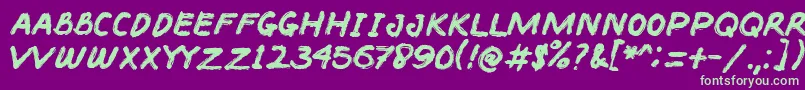 BACOTER Font – Green Fonts on Purple Background