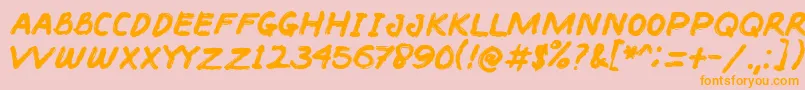 BACOTER Font – Orange Fonts on Pink Background