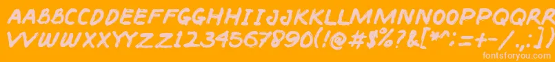 BACOTER Font – Pink Fonts on Orange Background